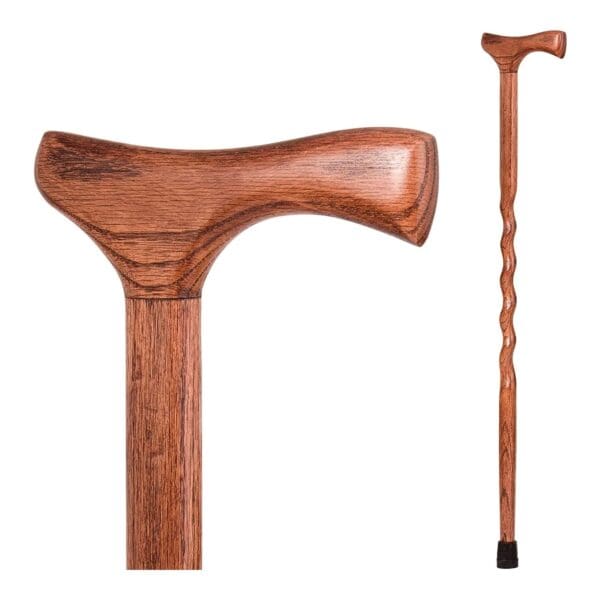Brazos™ Twisted Assorted Hardwoods Cane with T-Handle