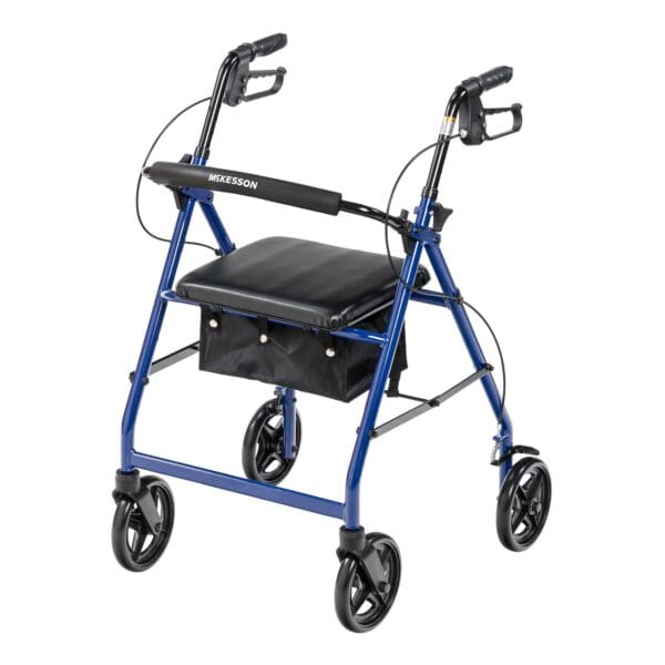 McKesson Blue Four-Wheel Rollator