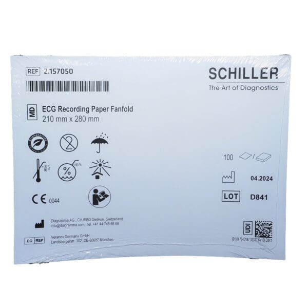 Schiller ECG Recording Paper Thermal 8x11in Z-Fold 2.157050