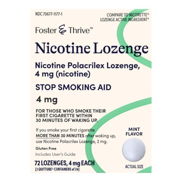 Foster & Thrive™ Nicotine Polacrilex 4 mg (Nicotine) Lozenges Mint