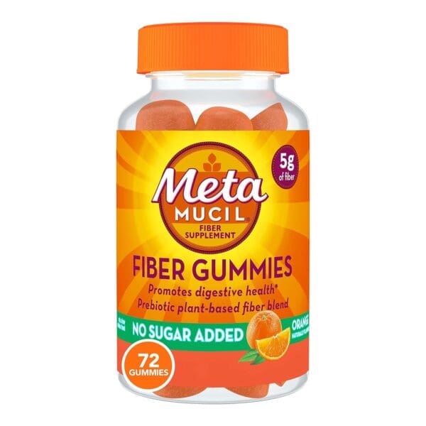 Metamucil Fiber Supplement Gummies Orange Flavor