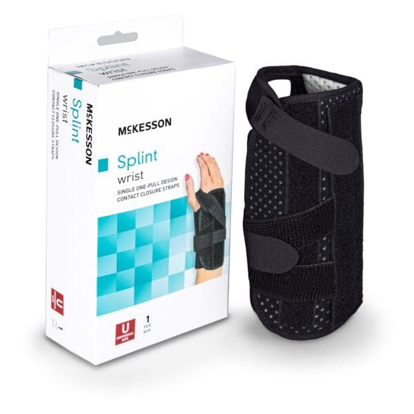 McKesson Right Wrist Splint with Single One-Pull Design