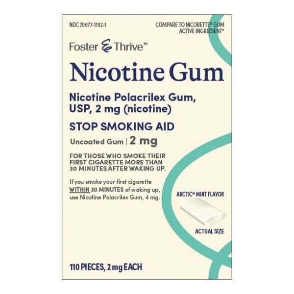 Foster & Thrive™ Nicotine Polacrilex 2 mg (Nicotine) Gum