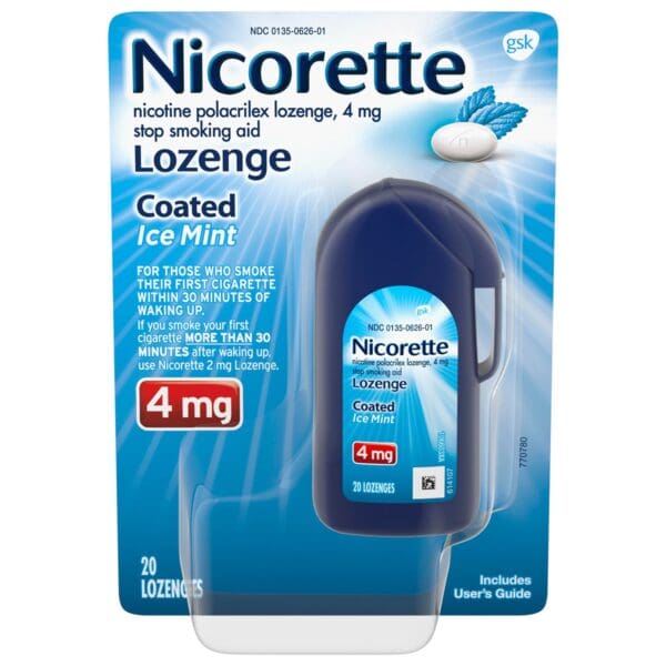 Nicorette Nicotine Polacrilex Gum 4 mg White Ice Mint
