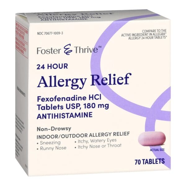Foster & Thrive™ 24 Hour Allergy Relief Fexofenadine HCl USP 180 mg Tablets