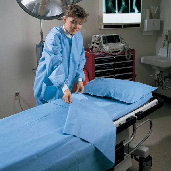 Halyard Blue Polypropylene Pillowcase