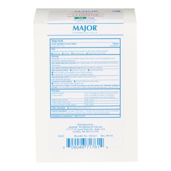 Major Pharmaceuticals - CETIRIZINE HCL
