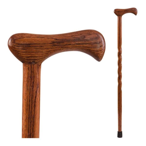 Brazos™ Twisted Oak Cane with T-Handle