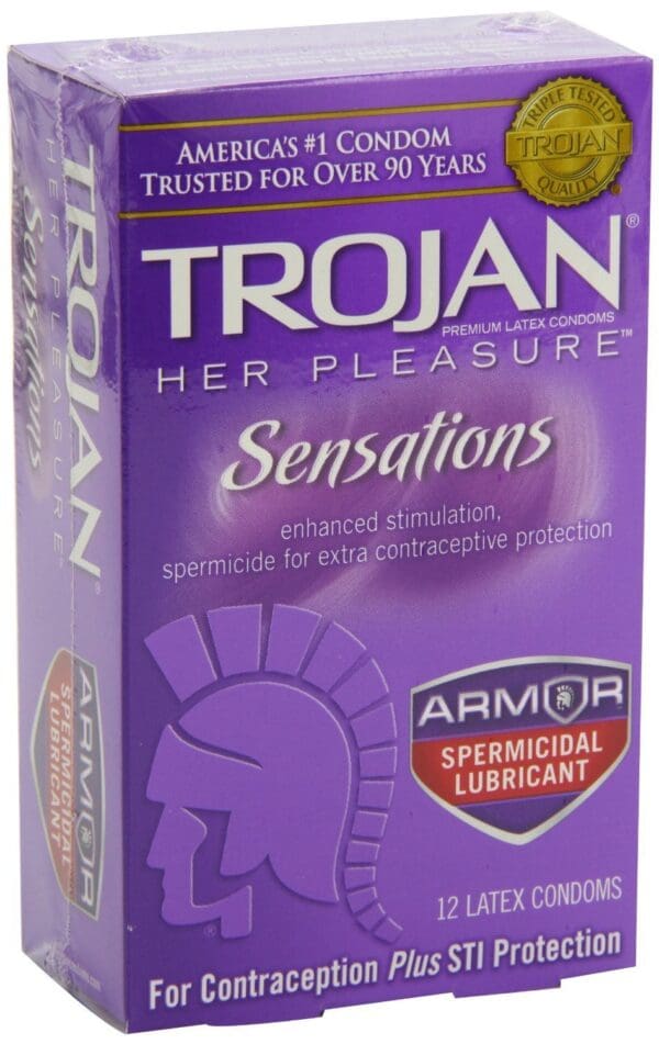 Trojan® Her Pleasure® Lubricated Latex Condom