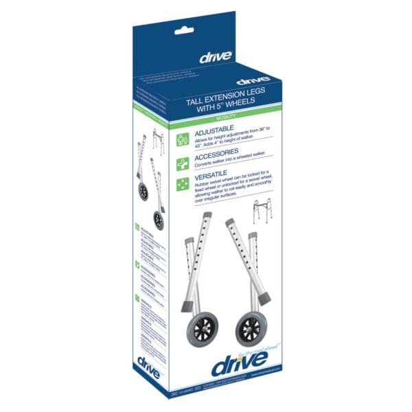drive™ Tall Extension Legs with Wheel