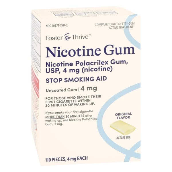 Foster & Thrive™ Nicotine Polacrilex 4 mg (Nicotine) Gum