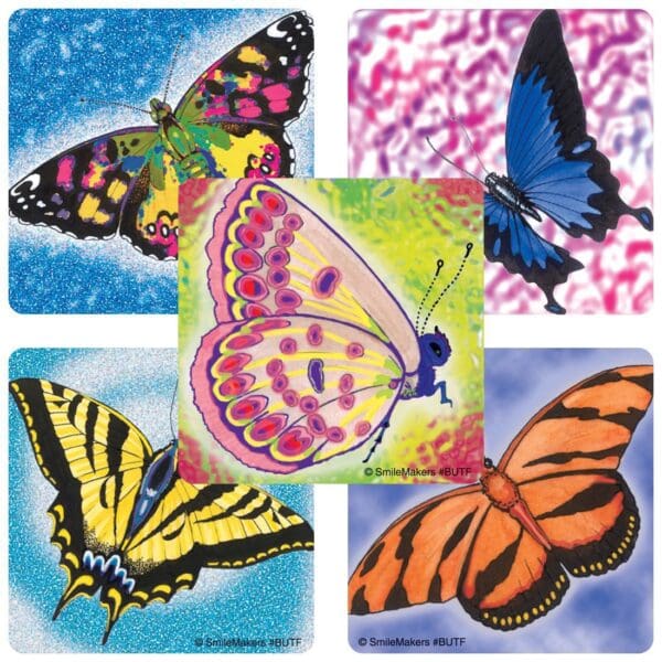 SmileMakers - STICKER BUTTERFLIES 100/BX