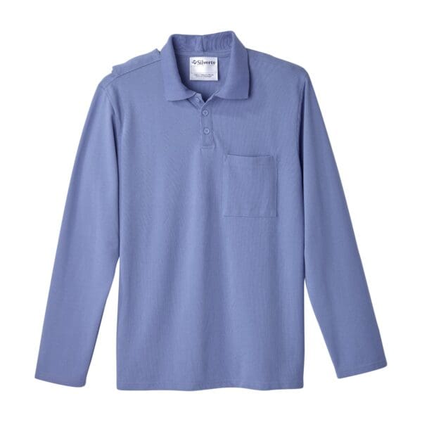 Silverts® Men's Adaptive Open Back Long Sleeve Polo Shirt