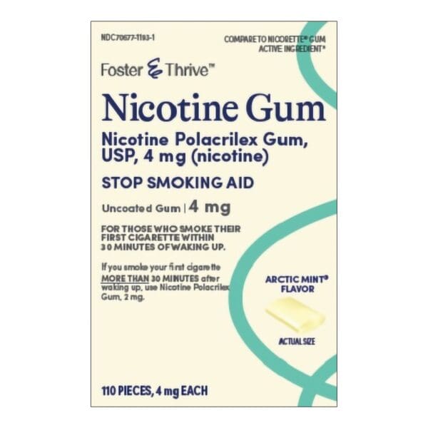 Foster & Thrive™ Nicotine Polacrilex 4 mg (Nicotine) Gum